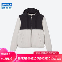 DECATHLON 迪卡侬 Kalenji男士跑步运动保暖兜帽拉链汗衫 4302284 月岩灰 XS