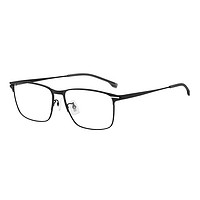 HUGO BOSS 中性款金属黑色镜框全框眼镜架1467F-57-003 57MM
