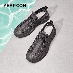 YEARCON 意尔康 凉鞋男2024夏季新款时尚透气涉水鞋免系带外穿运动凉鞋