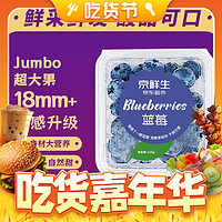 19日0点：Mr.Seafood 京鲜生 国产蓝莓 4盒装 果径18mm+