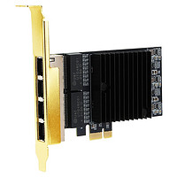 moge 魔羯 PCIE转四口千兆网口汇聚软路由RJ45英特尔intel82571千兆网口扩展卡 MC2291