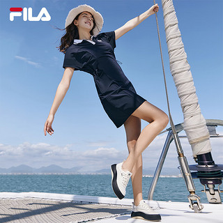 FILA 斐乐杨幂同款女鞋摩登帆布鞋2024夏季水母鞋休闲鞋子 豆腐白-TA 38.5