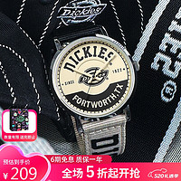 Dickies手表中性男表女表运动石英静音表尼龙带CL-274 【黑色】