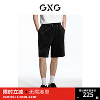 GXG奥莱双色宽松直筒休闲短裤男士24夏新 黑色 180/XL