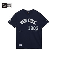 NEW ERA 纽亦华 夏季新款夏日街头MLB球衣风格NY印花短袖T恤男