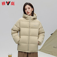 YALU 雅鹿 官方旗舰店羽绒服女短款2024新款户外面包服外套