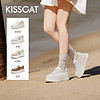 KISSCAT 接吻猫 [明星同款]KISSCAT接吻猫厚乳酪饼干鞋24新厚底运动鞋增高休闲鞋