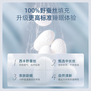 梦洁家纺【京喜购】凉感可水洗纯蚕丝中长丝夏被空调被单人被子沁凉配色 沁凉plus(