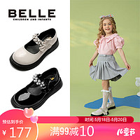 BeLLE 百丽 童鞋春秋女童皮鞋六一儿童节表演鞋儿童公主鞋 黑色34码