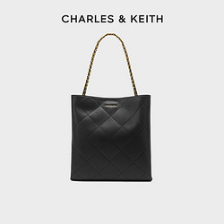 CHARLES & KEITH CHARLES&KEITH大容量菱格链条单肩包托特包包女包CK2-20782000