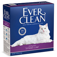 EVER CLEAN 铂钻 yoken 怡亲 EverClean铂钻猫砂美国进口紫标14磅膨润土活性炭除臭
