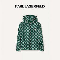 Karl Lagerfeld卡尔拉格斐轻奢老佛爷男装 2024夏款潮流休闲连帽薄夹克外套 绿色 46