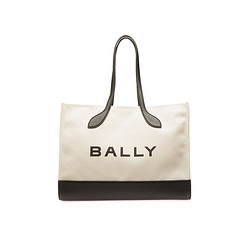 BALLY 巴利 女士BAR  ON EW系列织物配皮手提包托特包