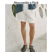 ABERCROMBIE & FITCH男装 24春夏新款宽松舒适潮流亚麻混纺短裤 KI128-4089