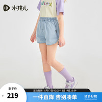 水孩儿(SOUHAIT)童装女童短裤夏季新款儿童牛仔短裤时尚百搭裤子潮 浅牛仔SHRXGD13CE047J05 1