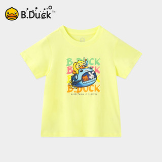 B.Duck小黄鸭童装男童短袖T恤上衣2024新款儿童夏装纯棉小女孩半袖