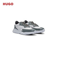 HUGO男士2024夏季撞色细节装饰跑步休闲运动鞋 069-灰白拼色 39