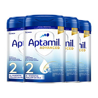 Aptamil 爱他美 英国爱他美白金版2段 德国品牌 原装原罐婴儿奶粉4罐