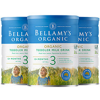 BELLAMY'S 贝拉米 [3罐装 有效期25年8月后]原装进口澳洲Bellamy’s贝拉米婴幼儿有机奶粉3段 (1-3岁)宝宝配方奶粉900g