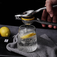 尔选不锈钢手压式榨汁器餐厅厨房家用柠檬夹橙子水果榨汁小工具 1个装