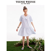 TEENIE WEENIE TeenieWeenie小熊2023夏季新款甜美清新荷叶领连衣裙女