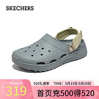 斯凯奇（Skechers）男子休闲泡泡鞋243310 灰色/GRY 43