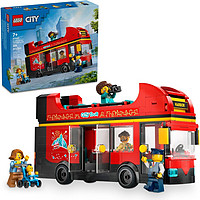 LEGO 乐高 积木拼装城市系列60407 红色双层巴士7岁+男孩儿童玩具生日礼物