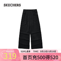 斯凯奇（Skechers）雅钻系列女子梭织长裤L124W049 碳黑/0018 XL