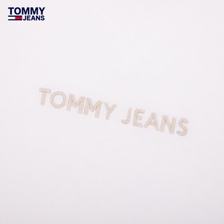 TOMMY JEANS24春夏女装纯棉重磅针织刺绣短款短袖T恤DW0DW17837 白色YBR S