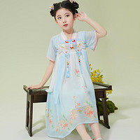 小虎·帕蒂 女童刺绣中国风连衣裙24夏新款儿童古风汉服裙