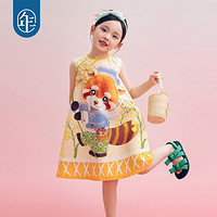 年衣 童装女童连衣裙夏季新款中国风女宝裙子洋气儿童无袖背心裙
