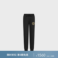 VERSACE 范思哲 Jeans Couture女士V字刺绣休闲运动裤 黑色 M