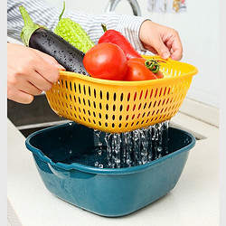 双层洗菜盆沥水篮多功能厨房洗水果洗菜盘客厅家用淘菜菜篮子