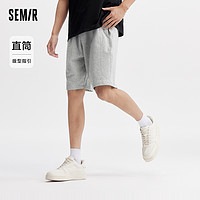 Semir 森马 休闲裤男夏季短裤宽松运动裤针织慢跑裤直筒中裤简约五分裤潮