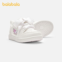 88VIP：巴拉巴拉 童鞋儿童板鞋女童小白鞋2024新款春秋甜美潮鞋子低帮防滑