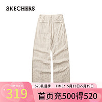 斯凯奇（Skechers）雅钻系列女子梭织长裤L124W049 木薯白/00GF S