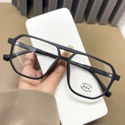 erilles大脸双梁黑框眼镜161非球面镜片