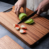 舍里 日式乌檀木菜板实木菜板整木菜墩切菜板厨房砧板家用砧板 D款 （45*30*3）