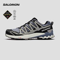 salomon 薩洛蒙 男款 戶外運動防水透氣減震耐磨穩定防護徒步鞋 XA PRO 3D v9 GTX 藍灰色 472706