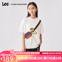 李 Lee儿童T恤【佐藤联名】夏季纯棉时尚短袖休闲宽松中大童上衣打底衫
