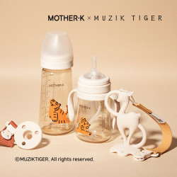 MOTHER-K motherk酷乐萌多Muzik tiger躺肥虎吸管杯婴儿喝奶宝宝吸管奶瓶