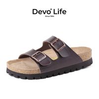 的的的沃 Devo Life 的的沃 Devo Life Life 软木鞋一字拖夏季厚底增高凉拖女拖鞋20242024年时尚