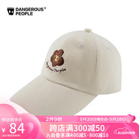 Dangerous people薛之谦dsp花朵字体刺绣经典潮显脸小可调节棒球帽 米白色 F