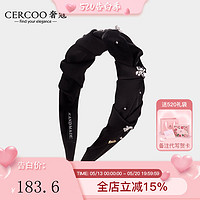 奢蔻(Cercoo)玫瑰札记系列电镀花朵防水晶高级感显脸小 黑色