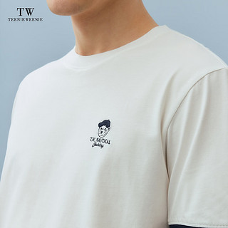 Teenie Weenie Men小熊男装圆领T恤2024夏季宽松休闲白色短袖上衣 白色 175/L