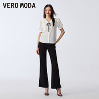 VERO MODA 衬衫春夏新款白色短袖上衣泡泡袖
