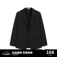 太平鸟【商城同款】太平鸟男装 秋季新款西装便服时尚西服B1BBC1402 黑色