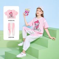 小马宝莉女童运动套装春夏童装儿童短袖t恤裤子休闲中大童两件套