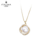 ITALINA 伊泰莲娜 法式轻奢淡水珍珠项链s925银气质百搭锁骨链送闺蜜礼物 珍珠银链