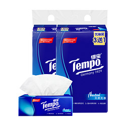 得宝 Tempo/得宝抽纸4层加厚经典无香纸巾餐巾纸面巾纸90抽8包卫生纸